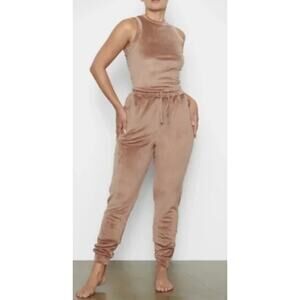 Skims velour joggers sienna carmel tan XL